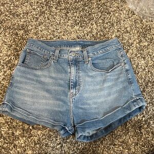 Levi's Light Blue Denim Roll-Hem Women's Shorts